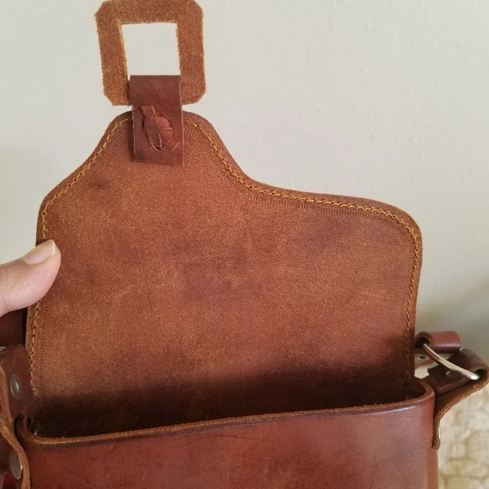 Vintage Handmade Boho Leather Boho Crossbody Southern Style Cowgirl Vibe - Picture 12 of 15